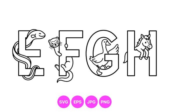 Animal Alphabet Letter Clipart