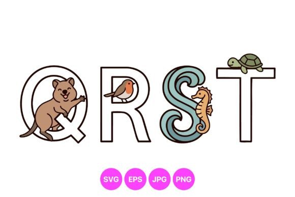 Animal Alphabet SVG Clipart: Playful Graphics & Illustrations