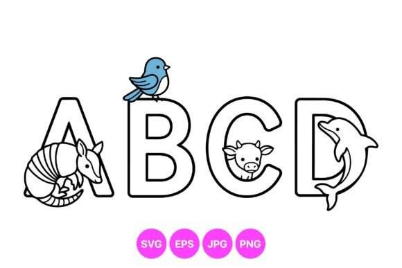 Animal Alphabet SVG Design: Graphics & Illustrations for Playful Branding