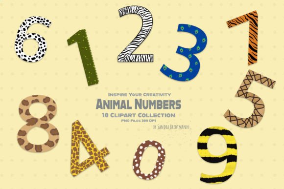 Animal Numbers Sublimation Stickers: Playful Graphics & Illustrations
