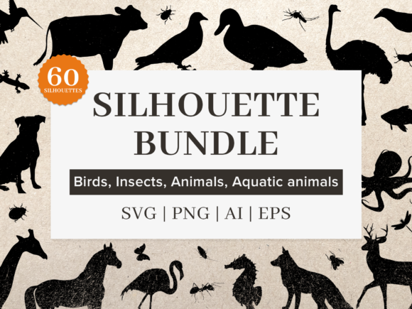 Animal Silhouette Bundle: Graphics & Illustrations for Editorial Impact