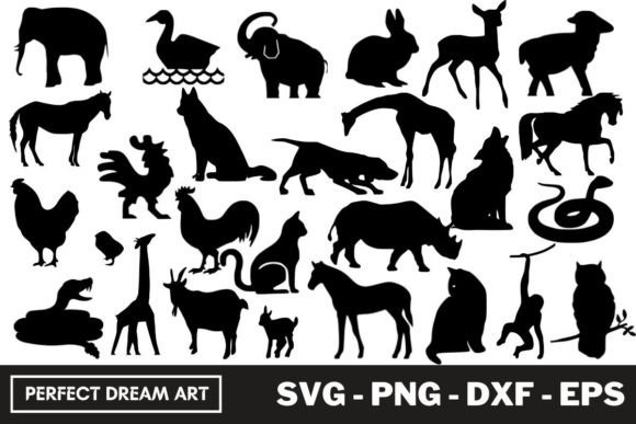 Animal Silhouette Bundles: Graphics & Illustrations for Real Crafting