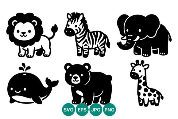 Animal Silhouettes Vector Set: Graphics & Illustrations for Playful Branding