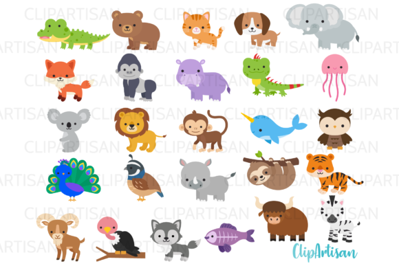 Animals A to Z Clipart: Graphics & Illustrations