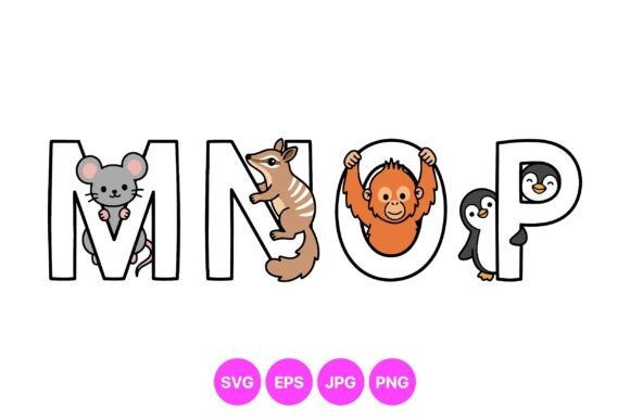 Cute Animal Alphabet Letters