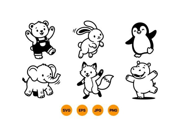 Cute Animal Clipart Kit: Graphics & Illustrations for Playful Branding