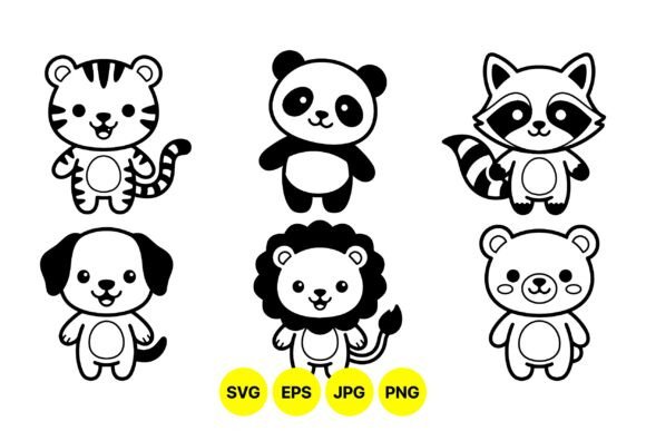 Cute Baby Animal SVG Collection: Graphics & Illustrations
