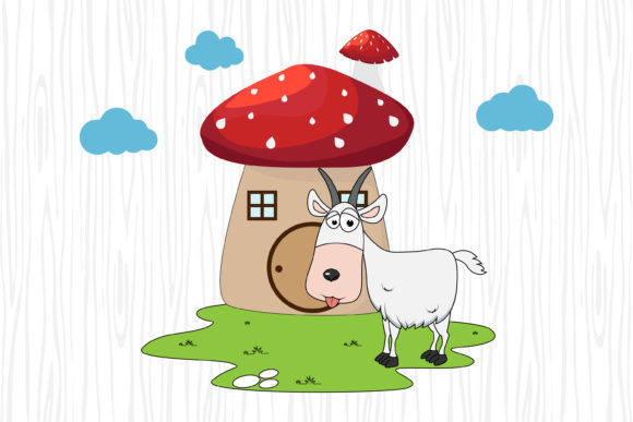 Cute Goat Animal Cartoon: Friendly Graphics & Illustrations