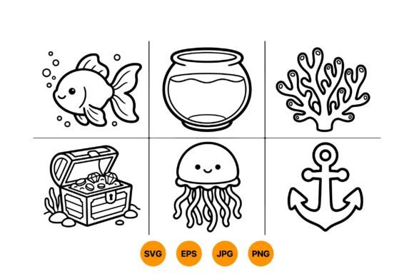 Cute Sea Animal Clipart Pack: Playful Graphics & Illustrations