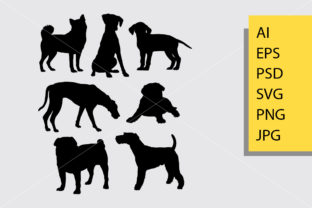 Dog Pet Animal Silhouette Graphics & Illustrations