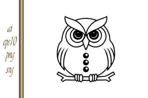 Doodle Owl Icon: Sketch Vector Graphics & Illustrations