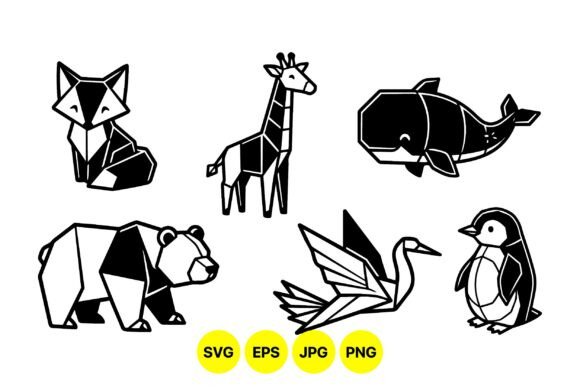 Geometric Animal SVG Collection: Graphics & Illustrations for Clean Editorial Design