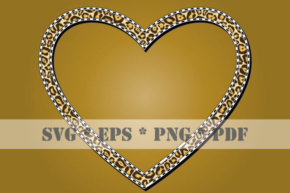 Heart Animal Skin Jaguar Frame Vector: Graphics & Illustrations