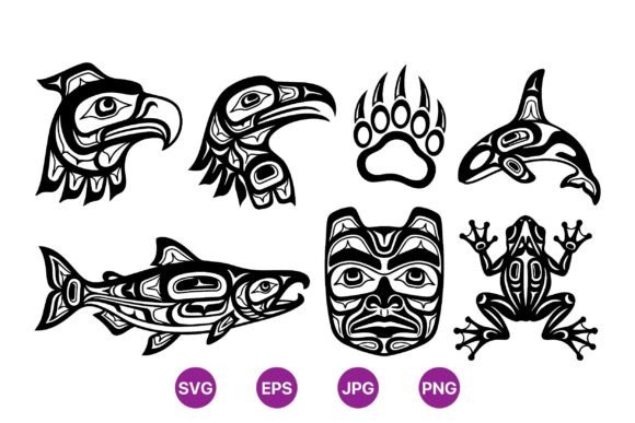 Northwest Tribal Animal SVG Art