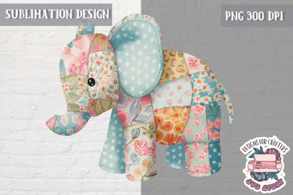 Patchwork Animal PNG Sublimation Cute: Graphics & Illustrations for Editorial Charm