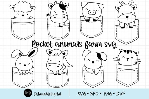 Pocket Animal Farm SVG: Whimsical Graphics for Handmade Branding