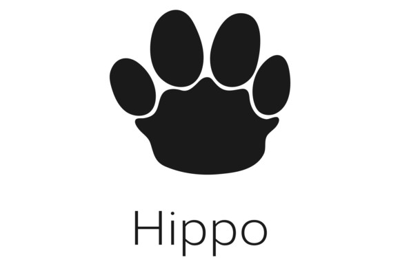 Safari Animal Footprint: Black Hippo Trail