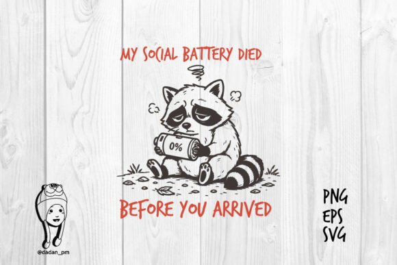 Sarcastic Animal Graphics: Raccoon-My Social Illustrations